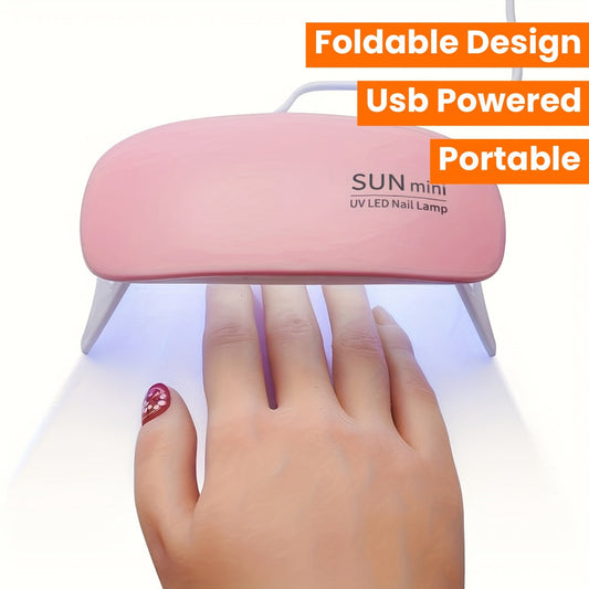 6W UV LED Nail Lamp with Timer – Mini Nail Dryer