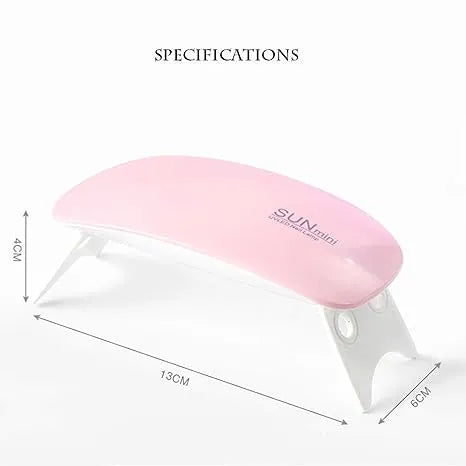 6W UV LED Nail Lamp with Timer – Mini Nail Dryer