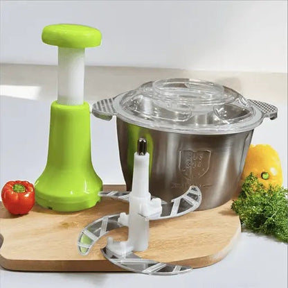 2L Steel Manual Push Food Chopper
