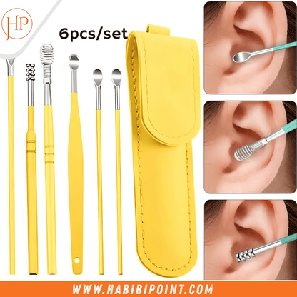 Ear Wax Cleaning Kit, 6 Pcs Ear Pick Tools