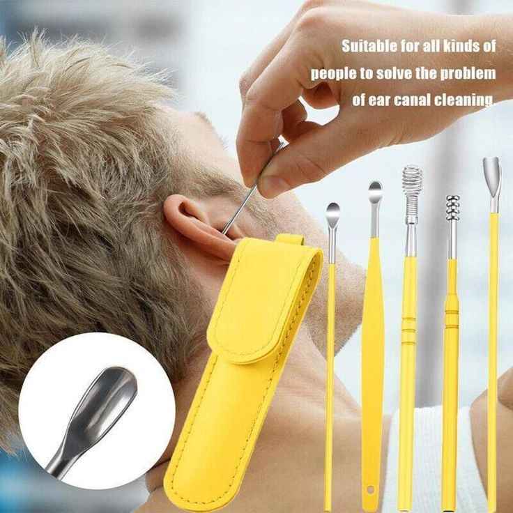 Ear Wax Cleaning Kit, 6 Pcs Ear Pick Tools