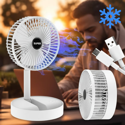 Mini Rechargeable Folding Table Fan